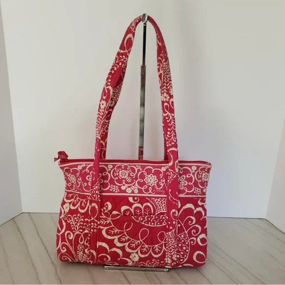 Vera Bradley • Retired Twirly Birds Pink Mini Hipster Bag - Picture 4 of 9